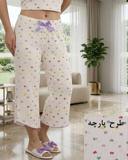 شلوار برمودا پلیسه ریز نخ پنبه ترک سایز 40 تا ۴۶