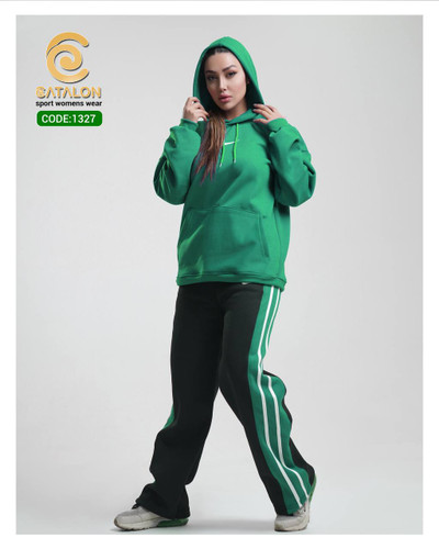 ست هودی و شلوار دورس سه نخ تو کرکی سایز ۴۰ تا ۴۶ با کیفیت عالی