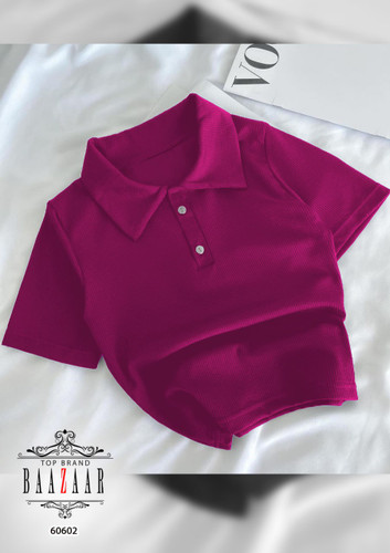 کراپ یقه شکاری پنبه کبریتی