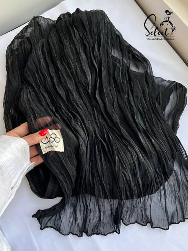 شال شاین چروک مشکی