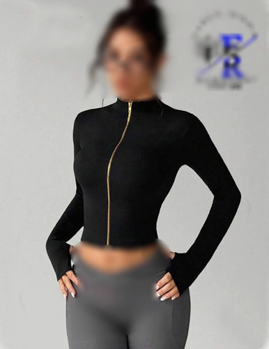 بلوز تک آستیت بلند زیپ خور