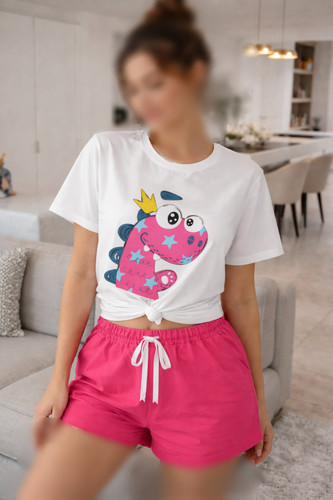 تیشرت و شورتک نخ پنبه دایناسور